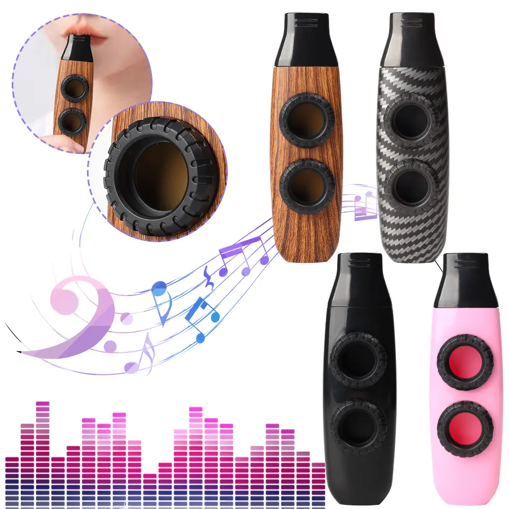 Kazoos, Lỗ Đôi, Chất Liệu ABS, Thiết Kế Đơn Giản, Thích Hợp Cho Đàn Ukulele Và Guitar, Đi Kèm