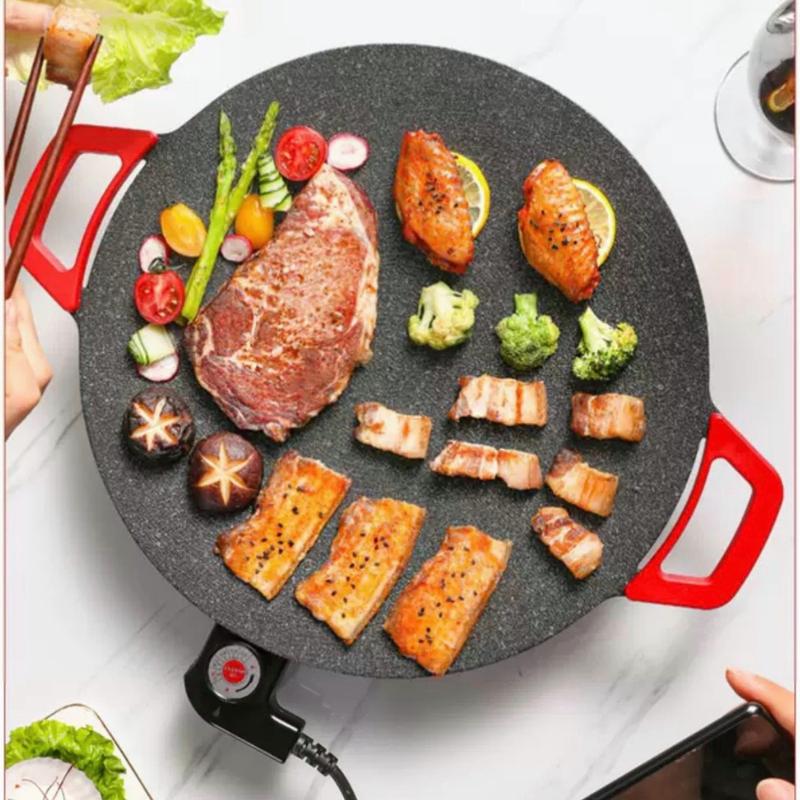 CHẢO ĐIỆN ĐA NĂNG HÀN QUỐC, RÁN, NƯỚNG, XÀO. TÙY CHỈNH NHIỆT ĐỘ, MẶT ĐÁ CHỐNG DÍNH 36CM Nướng Thịt Bếp Nướng Nướng Điện