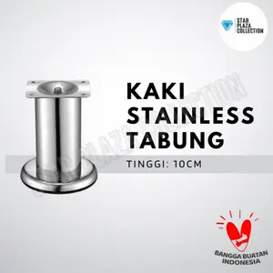 Kaki Sofa Kaki Tabung / Menara / Silinder Kaki Stabil Stainless Kaki Meja Lemari Rak Kursi Tinggi 10cm