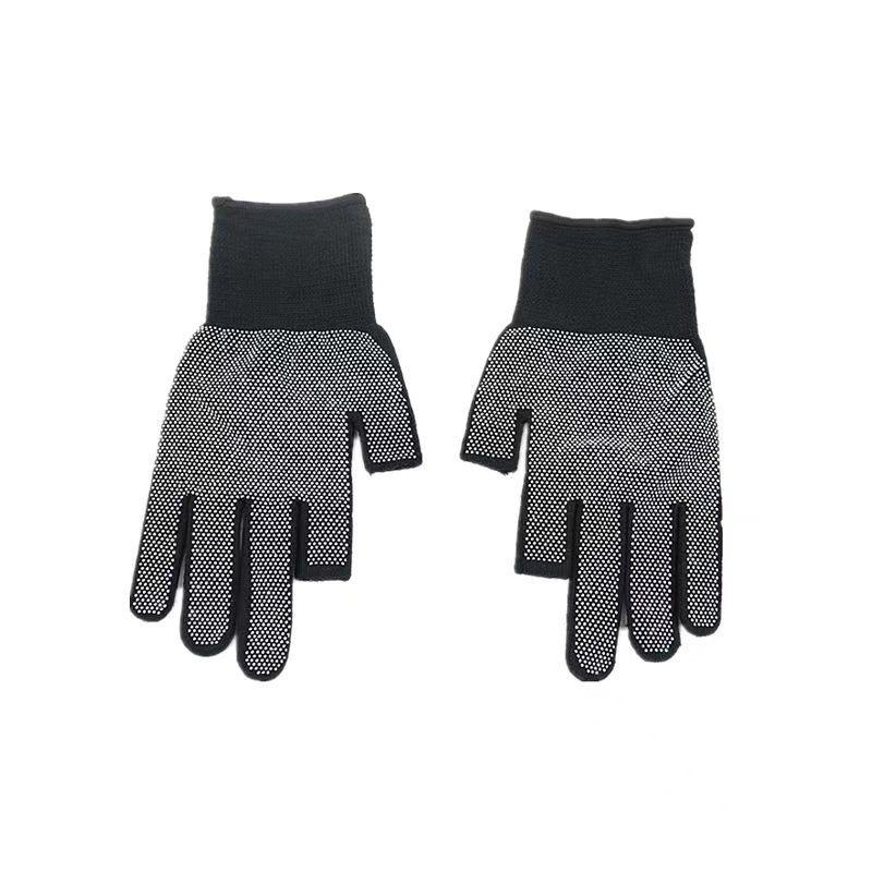 Open Finger Half Finger Cotton Gloves with Rubber Dimples Non-Slip Fishing Courier Riding Nylon Touch Screen Point Plastic Labor Protection Gloves Wholesale foxgloves 3