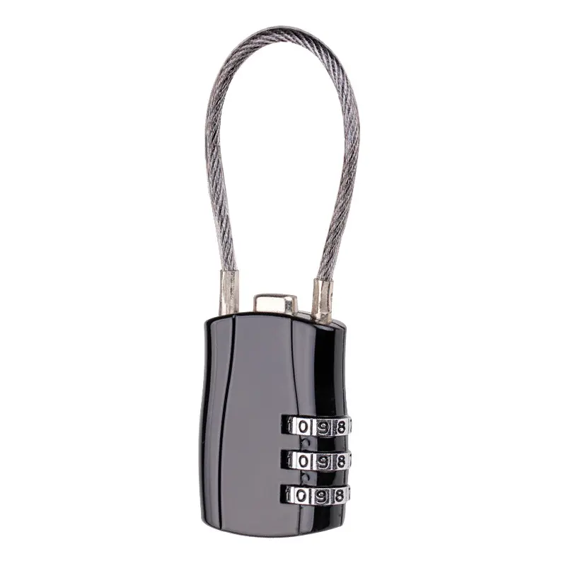Soft steel cable wire rope car basket electric car helmet combination lock padlock