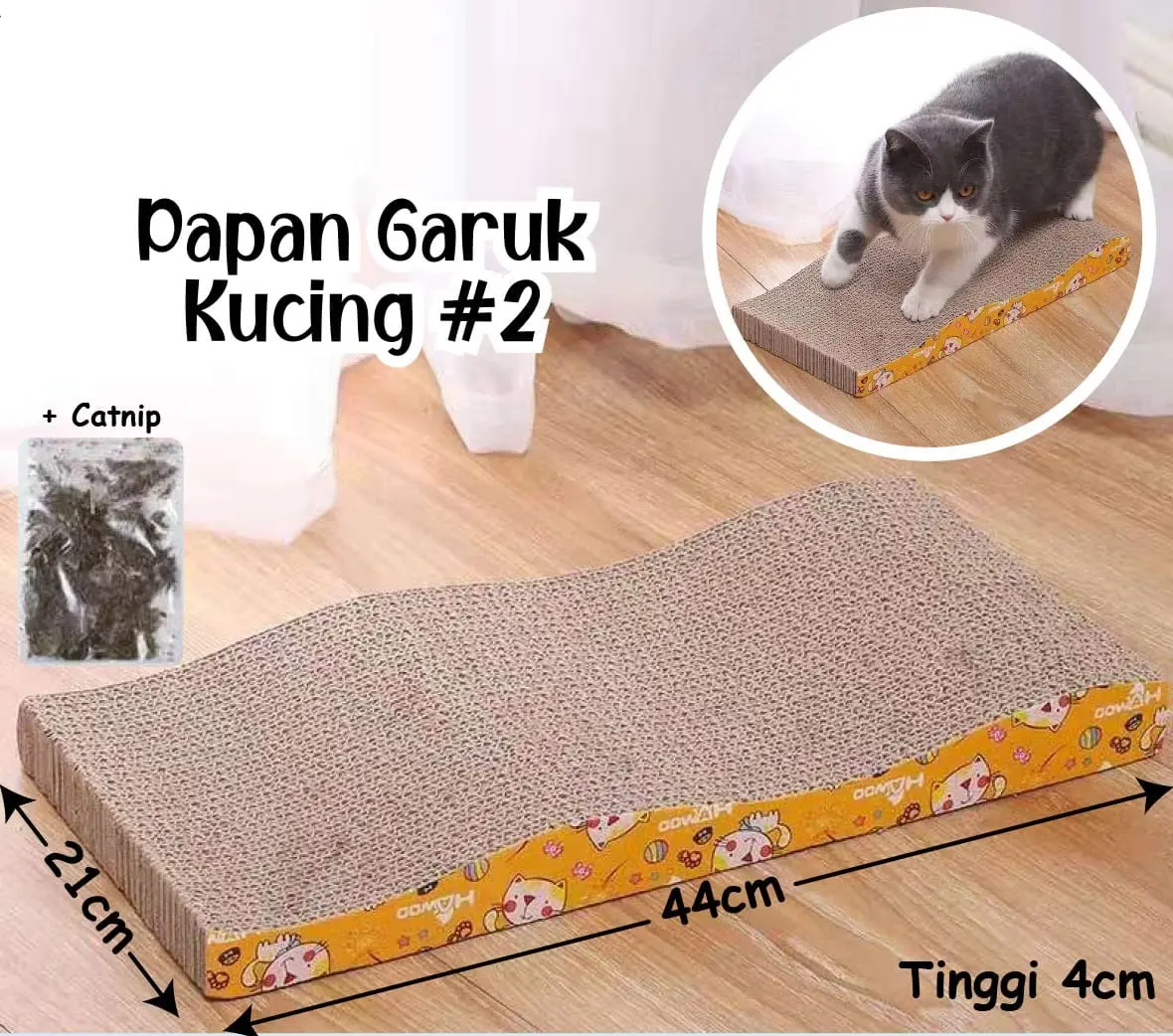 Papan Garuk Kucing #2 / Papan Garuk Kucing #3 / Papan Garuk Kucing #4 / Mainan Papan Garukan Kucing - Cats Scratching Pad