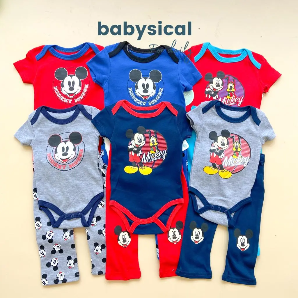 0-18 Bulan SET 3IN1 MCKY / Premium Jumper With Long Pants Legging Free Headpiece / Baju Bayi Anak Lucu Jumper Legging Celana Panjang Gratis Bandana