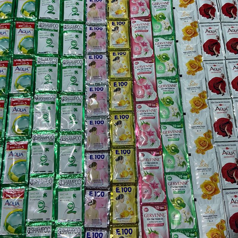 Combo 220 gói dầu gội + sữa tắm (20dây) shampoo