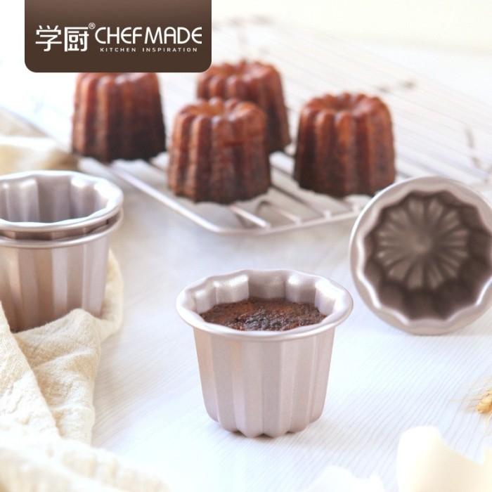 Gambar Chefmade WK9772-4 - Mini Cannele 4inch Set isi 4pcs / Loyang Cannele - Warna dari Trinity Kitchen Kota Administrasi Jakarta Barat Tokopedia