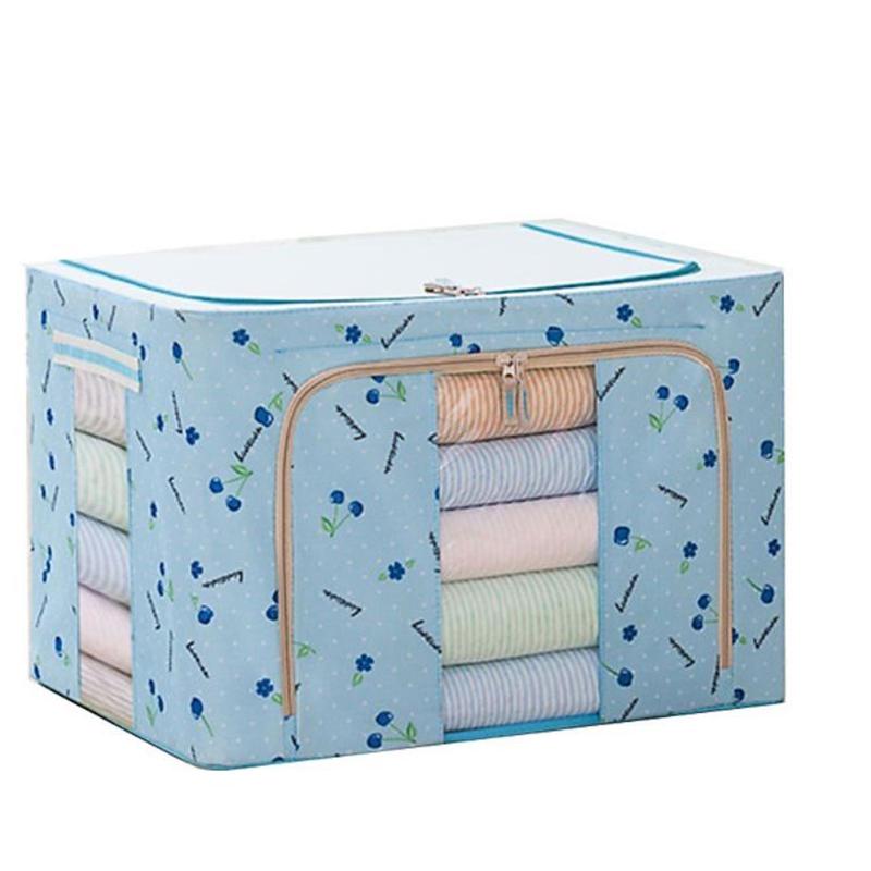 Túi Đựng Chăn Màn, Quần Áo Khung Inox Đa năng, Khung Dày Dặn, Chắc Chắn, Hộp Vải Khung Thép Không Gỉ Size To Gấp Gọn