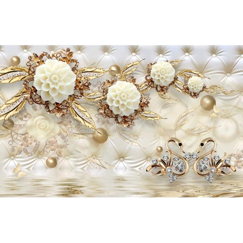 Tranh hoa 3d dán tường trang trí phòng khách phòng ngủ