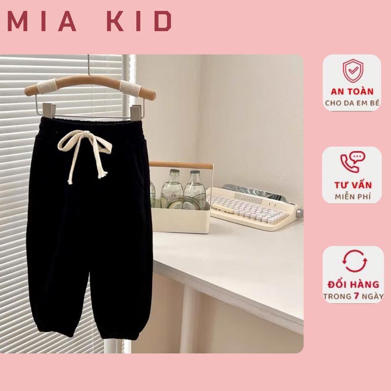 Quần Nỉ Bông Cho Bé Trai Bé Gái , Quần Thu Đông chất Nỉ Cotton dày dặn