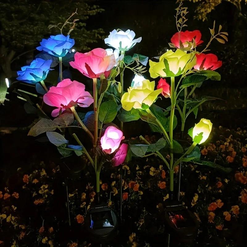 Product Introduction of Lampu Taman Bunga Suria, 1pc, Mawar Kalis Air Luaran, Lampu Bunga Suria, Sesuai untuk Hari Valentine, Majlis Perkahwinan dan Hiasan Taman 3