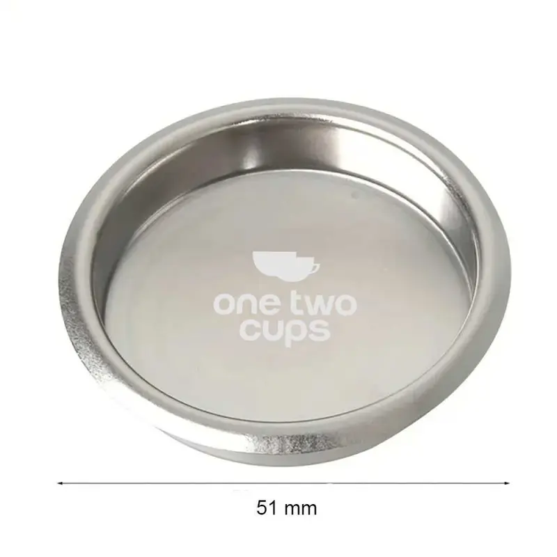 One Two Cups Basket Blind Filter Portafilter Backflush Stainless Steel - Y582 2