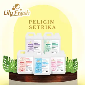 LILY FRESH Parfum Laundry Pewangi Pelicin Setrika Pakaian  Non Alkohol 1 Liter & Refill Pouch 700 ml Anti bakteri Blue Jamur Pink