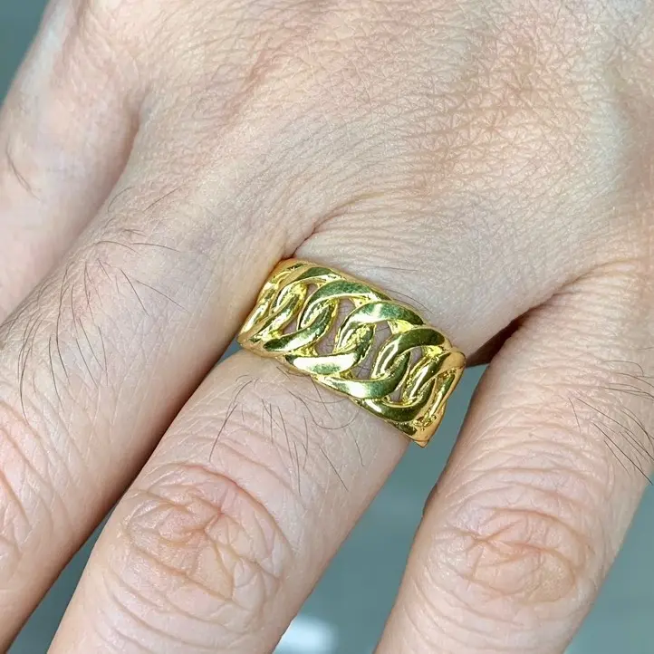 Nhẫn Đồng lưới 24k 2