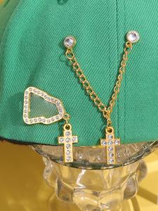 Alfiler de Sombrero de Diseño de Cruz con Decoración de Pedrería, Broche Elegante para Hombres y Mujeres, Decoración de Ropa Diaria, Broches Comodín y Exquisitos para Regalo