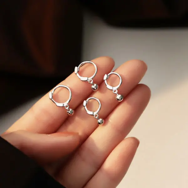 Nhẫn Tai, Hạt Tròn, Nhỏ, Kẹp Tai, Khuyên Bông Khuyên Tai Đinh Tán, Dành Cho Phụ Nữ, Thích Hợp Để Ngủ, Không Cần Tháo Bông Tai, Nhẫn Xương Tai Mini Nhật Bản, Bông Tai Đinh Tán Xương Tai Siêu Nhỏ 2