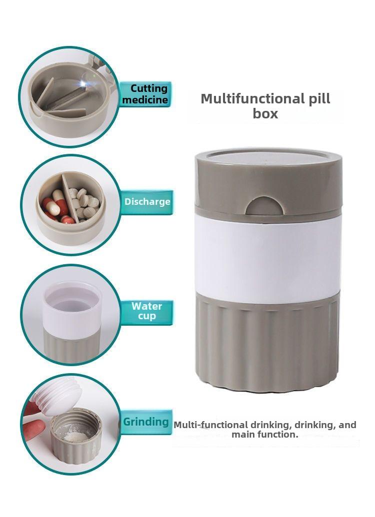 Product Introduction of Pill Crusher,Cutter And Grinder,Safe Cutting Pills,Stainless Steel Blade Pill Cutter,Split Pill Box Grinder,Pill Grinding Split Crush,Travel Size Pill Grinder Healthcare perfume  refill bottle coin  bottle travel bottle  set fifo  squeeze tubs spraying 10