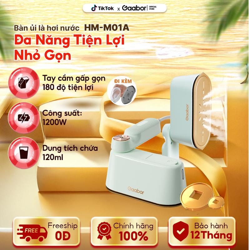 Bàn là hơi ủi hơi nước Gaabor HM-M01A 2 trong 1 cầm tay mini công suất 1200W 2 chế độ ủi nước và khô  Ủi Quần Áo Là Quần Áo cầmtay bàn ủi hơi nước loại eu máy là hơi Vietnam Loại EU Clothes Steamers frico steamer