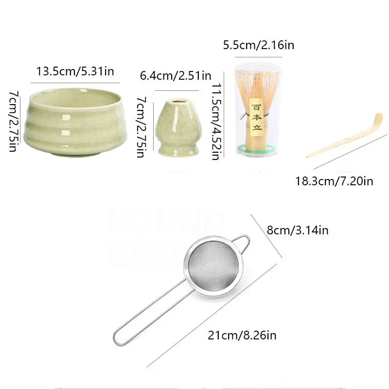Japanese Style Tea Making Tool Set, 1 Set Including 1 Tea Bowl & 1 Tea Scoop & 1 Tea Whisk & 1 Tea Clip & 1 Tea Spoon, Tea Making Tools for Home Kitchen 1
