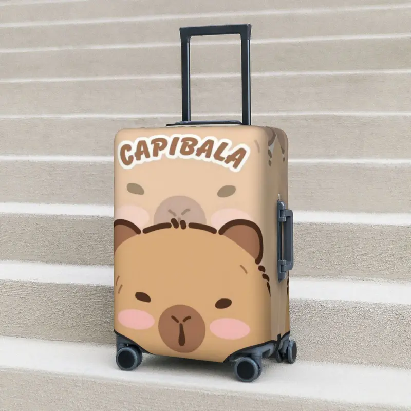 Vỏ Bọc Hành Lý Capybara, Thiết Kế Hoạt Hình Dễ Thương, Bảo Vệ Vali Hoạt Hình, Dày Và Chống Trầy Xước, Vừa Vali Du Lịch 18-32 Inch, Vỏ Bọc 6
