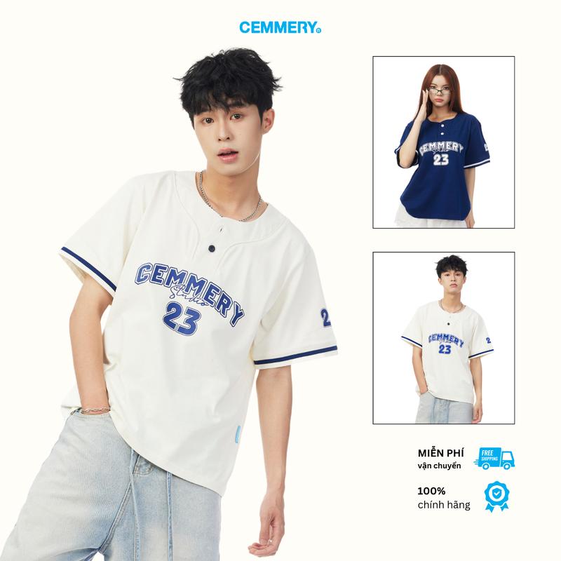 Áo Thun CEMMERY Local Brand Chính Hãng Hitter Tee phong cách bóng chày Menswear Nam Cổ Tròn 2 màu