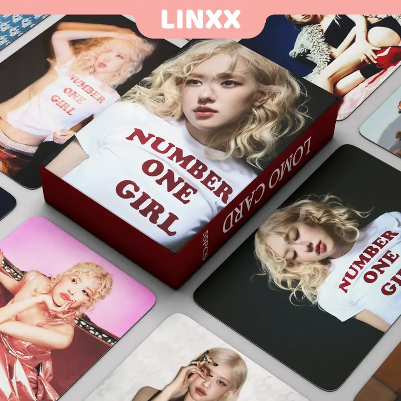 Thẻ Lomo Album ROSE Number one girl, Thẻ ảnh Kpop, Thẻ Bưu Thiếp, Bộ sưu tập của LINXX, 55 chiếc 0