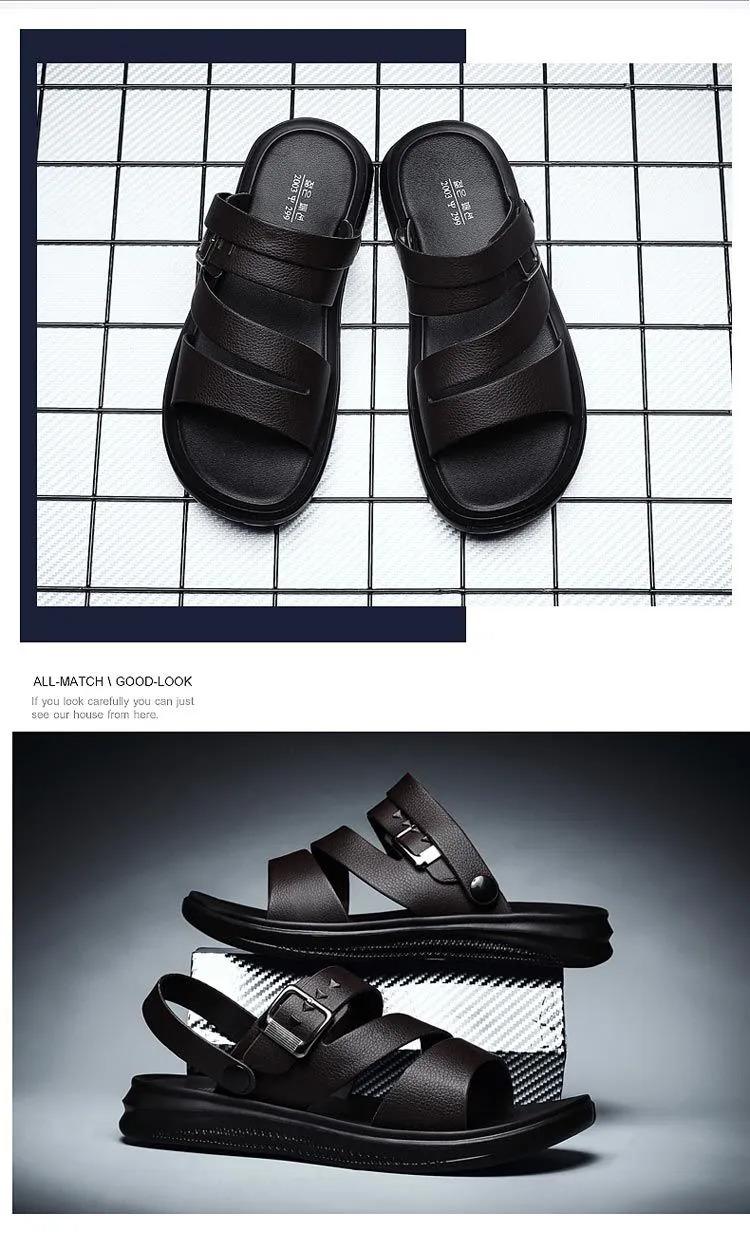 Product Introduction of Valazo men's casual sandals Korean men's slippers non-slip beach shoes for summer 3