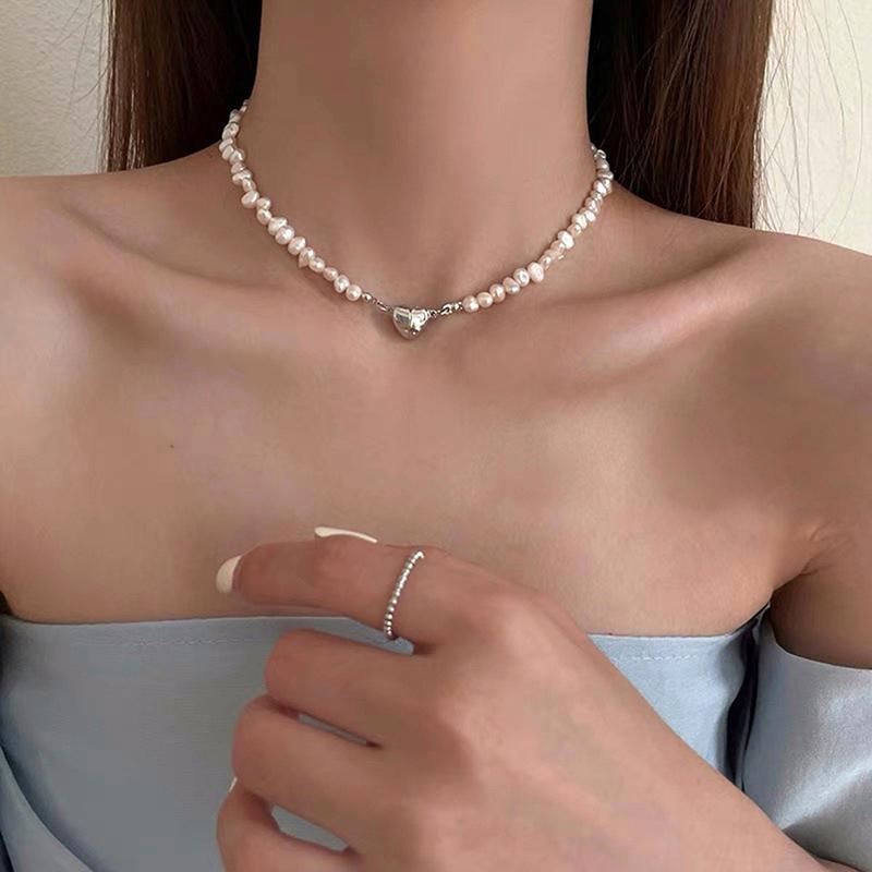 Fashion  Chain Choker Necklace for Women Girls 2022 Trend Heart Pendant Necklace Bridal Engagement 1