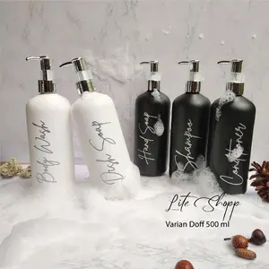 Botol Sabun Pump Cair Aesthetic 500ml DOFF SILVER