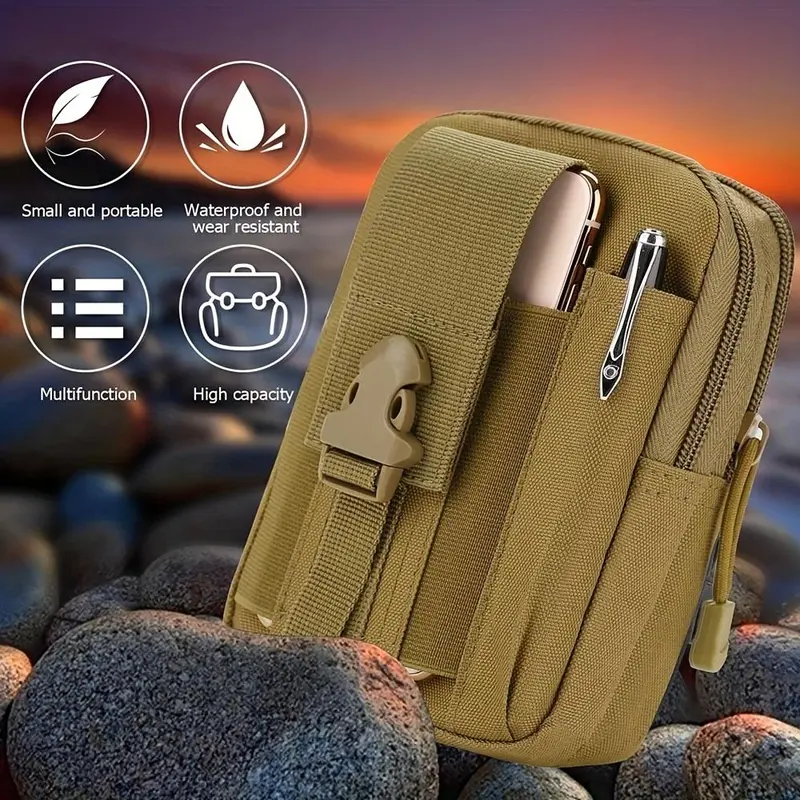 Waterproof Oxford Climbing Multi-grid Waist Tactical Pouch, Outdoor Hiking Camping Fanny Pack, Multifunctional Phone Wallet Bag 5