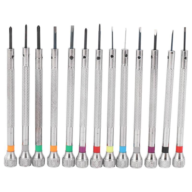 0.6Mm-2.0Mm 13Pcs New Watchmakers Screwdrivers Set Watch Glasses ...