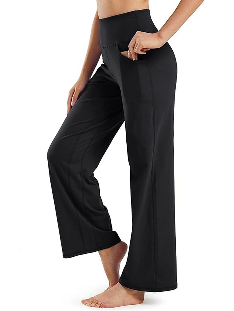 Product Introduction of Women's Solid High Waist Pocket Sports Joggers, Casual Comfy High Stretch Straight Leg Jogger Pants for Yoga Gym Workout Running, Ladies Sportswear for All Seasons 4