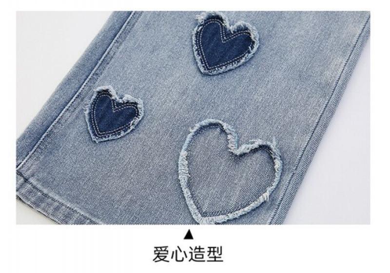 Product Introduction of Quần Jean Bé Gái, Quần Ống Rộng, Hàng Mới Về Mùa Xuân Và Mùa Thu, Cho Trẻ Em Trung Và Lớn, Quần Co Giãn, Dáng Rộng Thường Ngày Thời Trang, Thiết Kế Hợp Xu hướng Dễ Thương 4