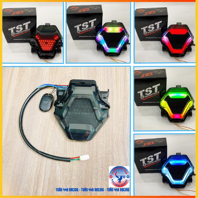 Đèn Hậu TST V2 Exciter 150 Hiệu Ứng Audi 7 Chế Độ >>> Đổi Màu Bằng nút Bluetooth ( Hoặc Bằng ÁP )