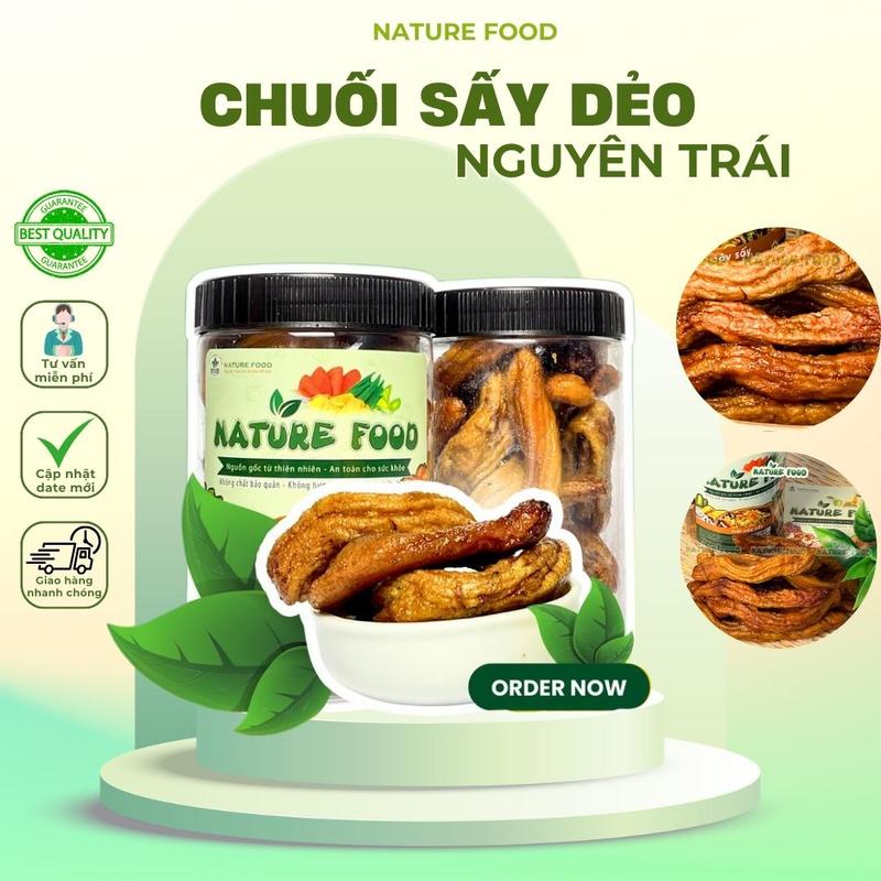 Chuối sấy dẻo ngọt ngon Nature Food Snack Cay Ăn Vặt Thức Ăn