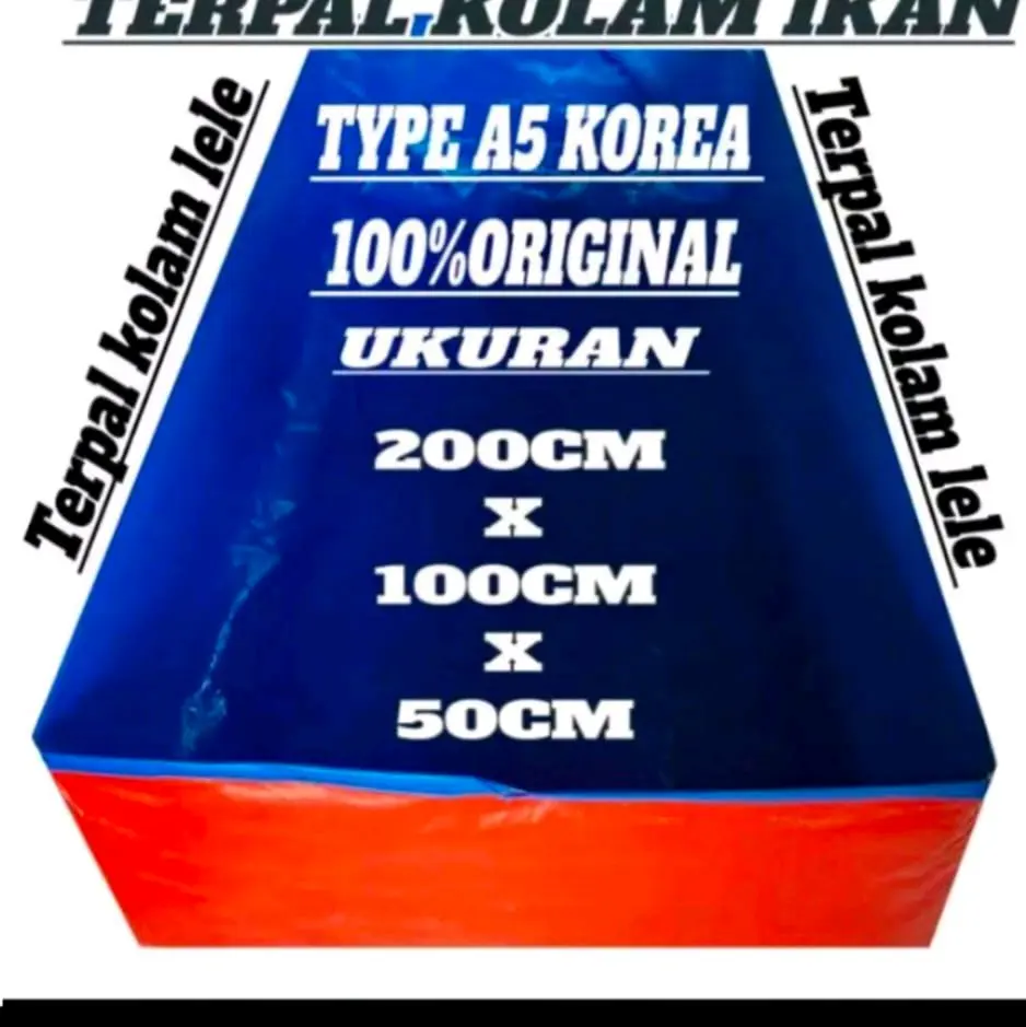 terpal kolam ikan a5 korea uk 200×100×50