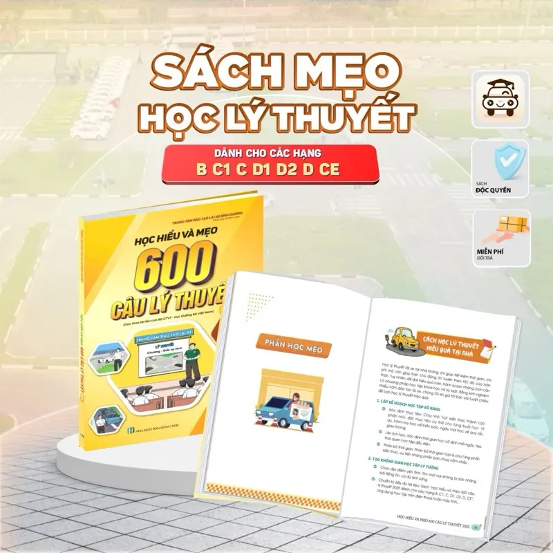 sách học hiểu & mẹo 600 câu 2025 ( hạng B C1 C D1 D2 D ) 1
