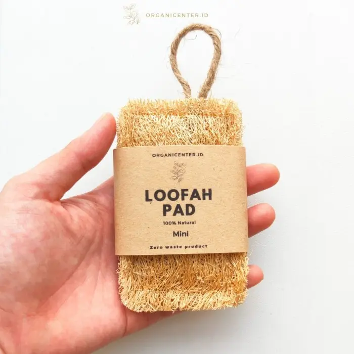 Loofah Pad Mini Dua Lapis Spons Gambas Oyong Natural Alami Sabut Cuci 2
