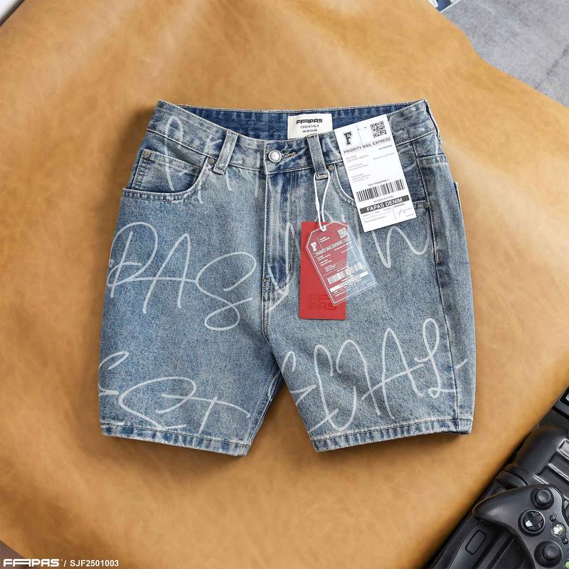 Quần Shorts Nam Any Chất Jean Form Relaxed Fit Dài Trên Gối Chính Hãng Fapas 0