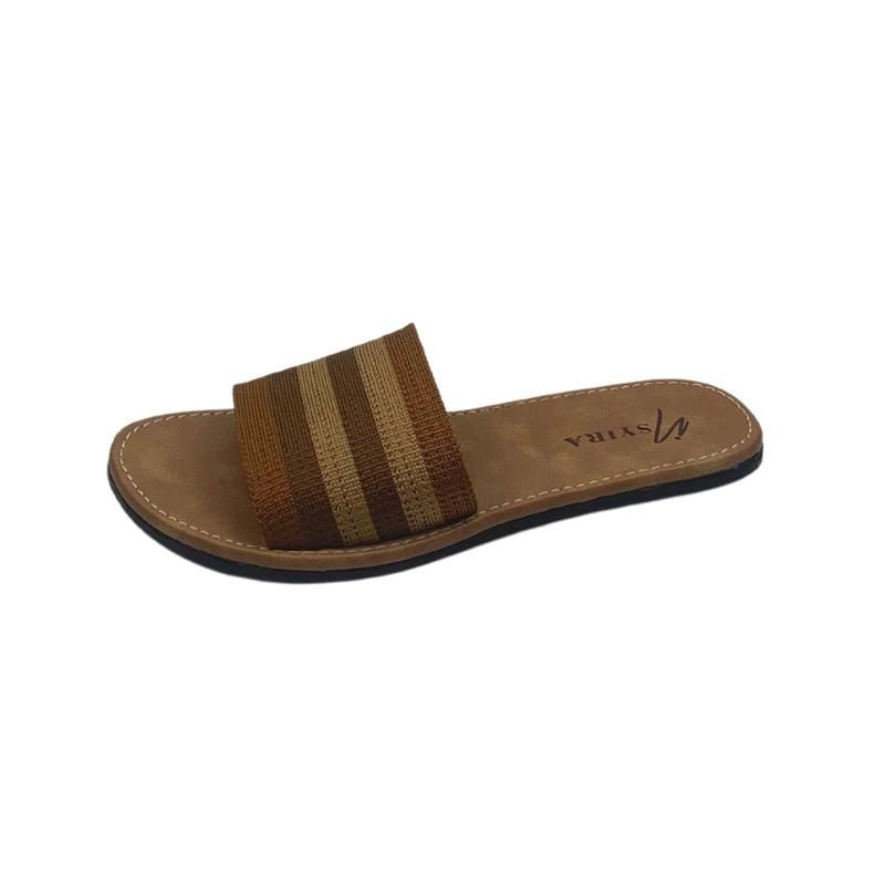 Insyira - Sandal Wanita Renata / Sandal Selop Wanita Non Slip / Sandal Rajut Coklat Hitam 3