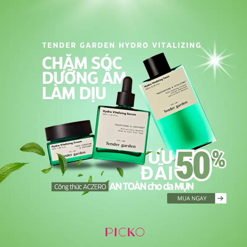 [QUÀ TẶNG KHÔNG BÁN] Nước Cân Bằng Da Tender garden Hydro Vitalizing Toner 200ML Skincare dưỡng da 1