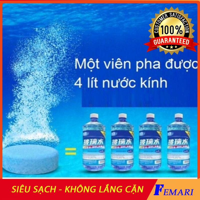 [ 100 Viên ] Viên sủi rửa kính xe oto - Viên sủi rửa kính xe ô tô pha 4 lít nước Femari Tẩy Rửa
