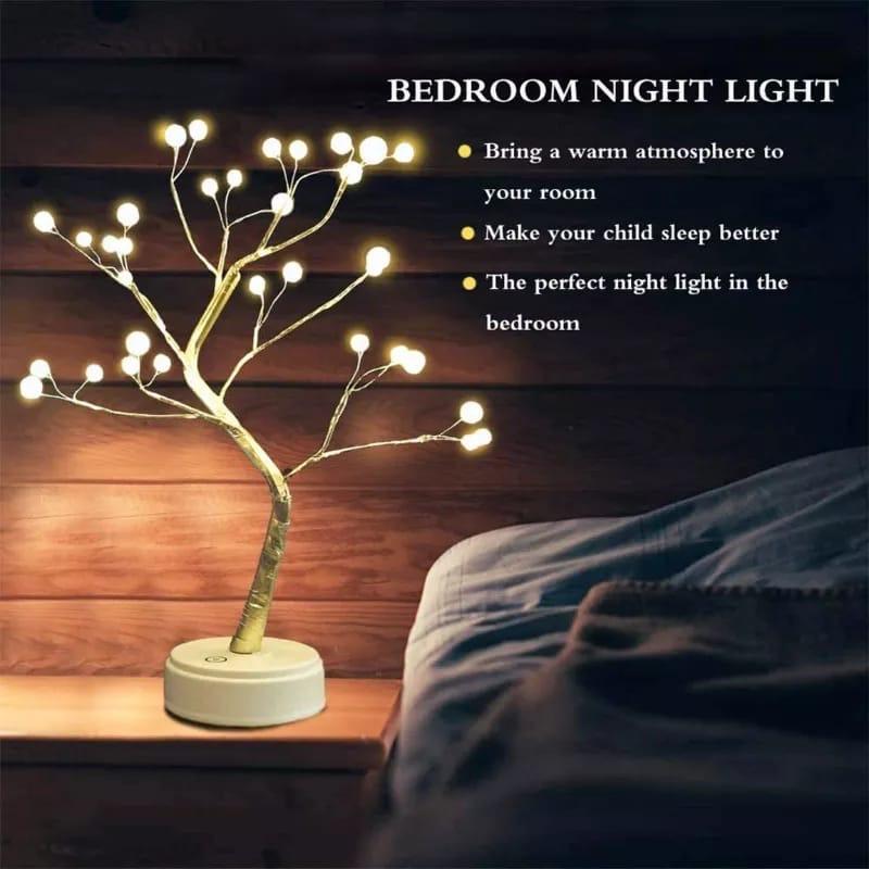 Product Introduction of Lampu Tidur Model Pohon Ranting Unik Colokan USB / Tenaga Baterai Dekorasi Kamar Kawat Tumblr Led/Led Tree Romantic Night Light Meja Samping Tempat Tidur Hadiah Ulang Tahun Lamp Led Plastik 5