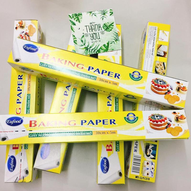 Giấy nến nướng cuộn 30cm*5m lót chống dính bánh mì hoa cúc, bánh bao, sandwich, chịu nhiệt tốt, dễ dàng sữ dụng