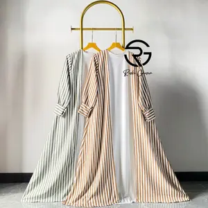 SALURA Long Outer Shakila Premium Cardigan Wanita Polos Baju Muslim  Motif Panjang  Kardigan