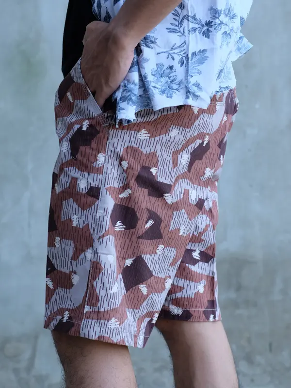 Celana Pendek Pria Chino Motif Amico Shorts Katun 5