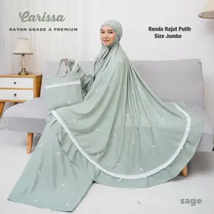 Mukena Carissa Bahan Rayon No.1 Grade A Size Jumbo