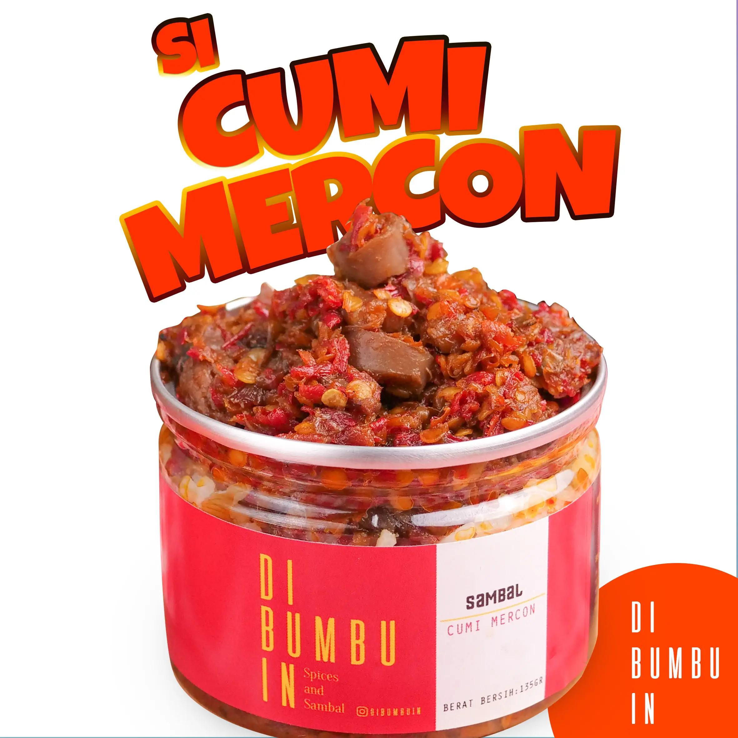 Dibumbuin - Sambal Cumi Mercon - 125gr Food Asin