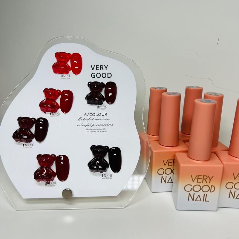  Sét sơn đỏ 6 màu VERY GOOD nail kèm bảng màu 