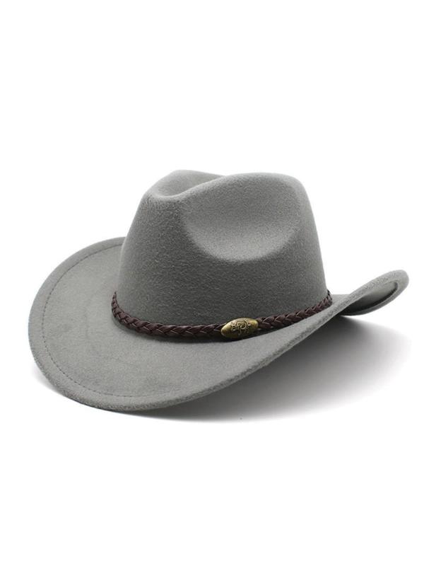 Unisex's Cowboy Hat, Fashionable Wide Brim Hat for Outdoor Activities, Casual Trendy Hat for Men & Women, Fashion Accessories for Daily Wear 5