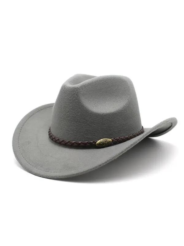 Unisex's Cowboy Hat, Fashionable Wide Brim Hat for Outdoor Activities, Casual Trendy Hat for Men & Women, Fashion Accessories for Daily Wear 5