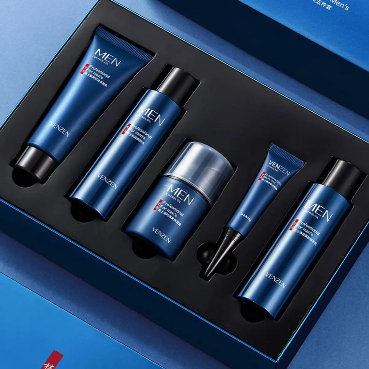 Fanzhen men's skin-energizing cool five-piece set hydrating moisturizing cream refreshing and gentle facial cleanser skin care product set